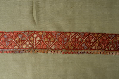 Sage Ember Rumal — Sozni Hand Embroidered