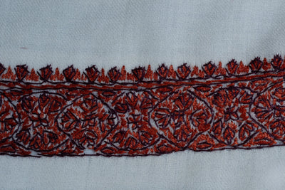 Pearl Ruby Rumal — Sozni Hand Embroidered