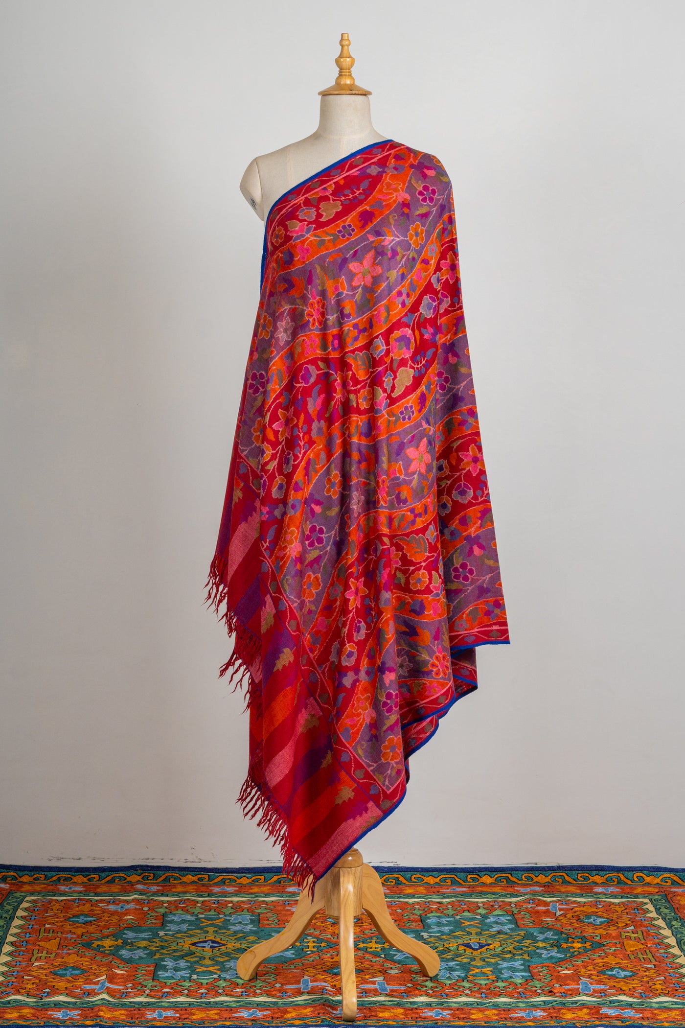 Pure Pashmina with Vibrant Kani Weave Elegance