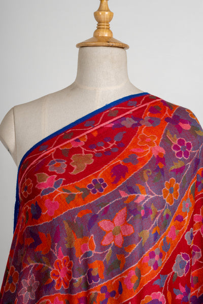 Pure Pashmina with Vibrant Kani Weave Elegance