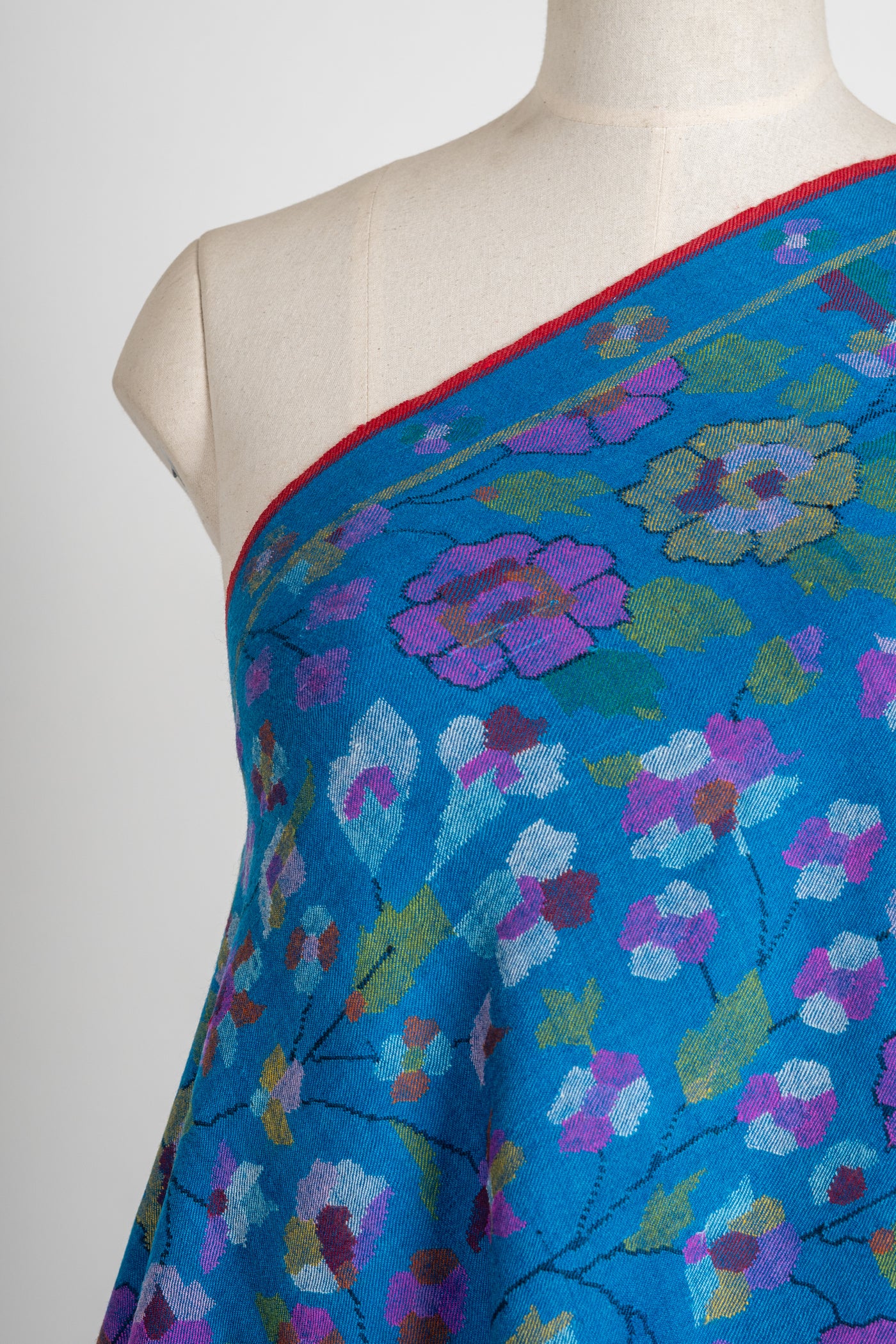 Royal Azure Pure Pashmina with Kani Floral Design