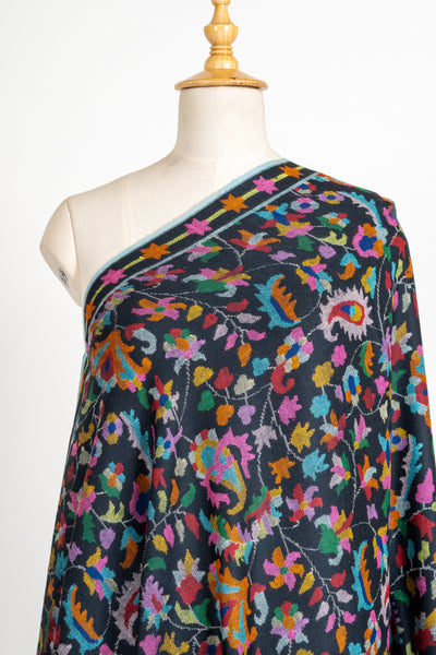 Midnight Garden Pure Pashmina with Kani Floral Splendor