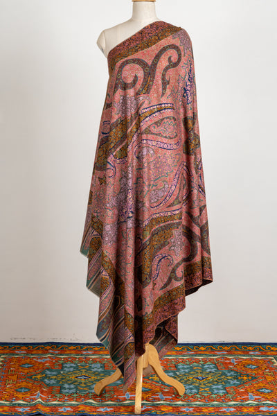 Kalamkari: Timeless Heritage Hand-Embroidered Pure Pashmina Sozni Shawl