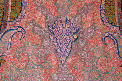 Kalamkari: Timeless Heritage Hand-Embroidered Pure Pashmina Sozni Shawl