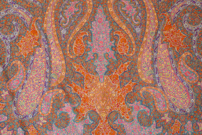 Kalamkari: Kashmiri Tapestry Pure Pashmina Hand-Embroidered Sozni Shawl