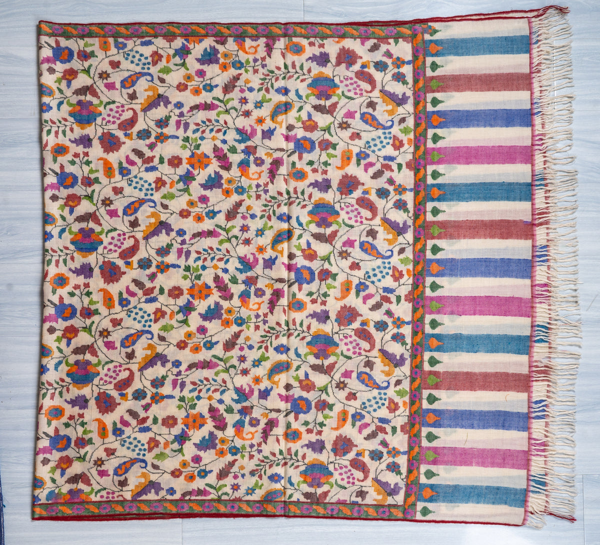 Garden of Kashmir Pure Pashmina Hand Woven Kani Shawl