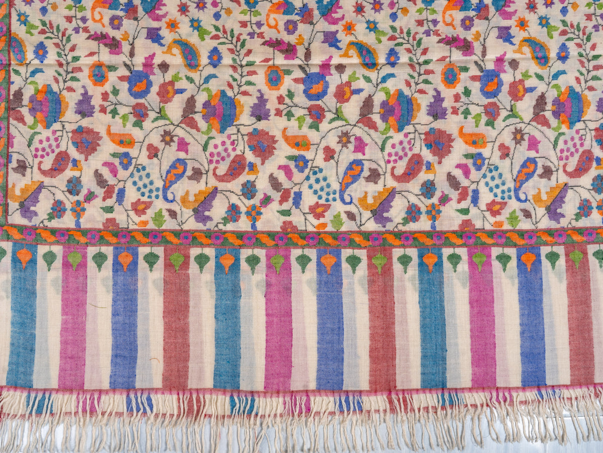 Garden of Kashmir Pure Pashmina Hand Woven Kani Shawl