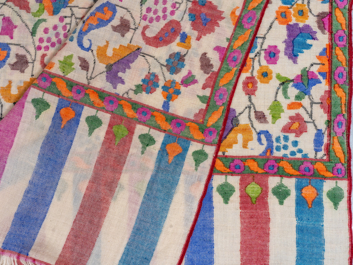 Garden of Kashmir Pure Pashmina Hand Woven Kani Shawl