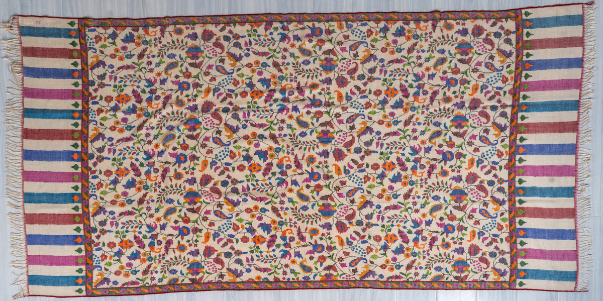 Garden of Kashmir Pure Pashmina Hand Woven Kani Shawl