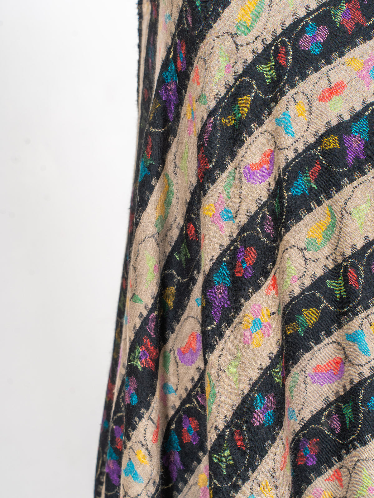 Striped Elegance Hand Woven Kani Pure Pashmina Shawl