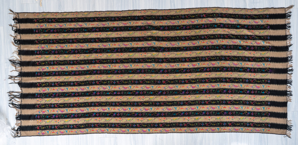Striped Elegance Hand Woven Kani Pure Pashmina Shawl