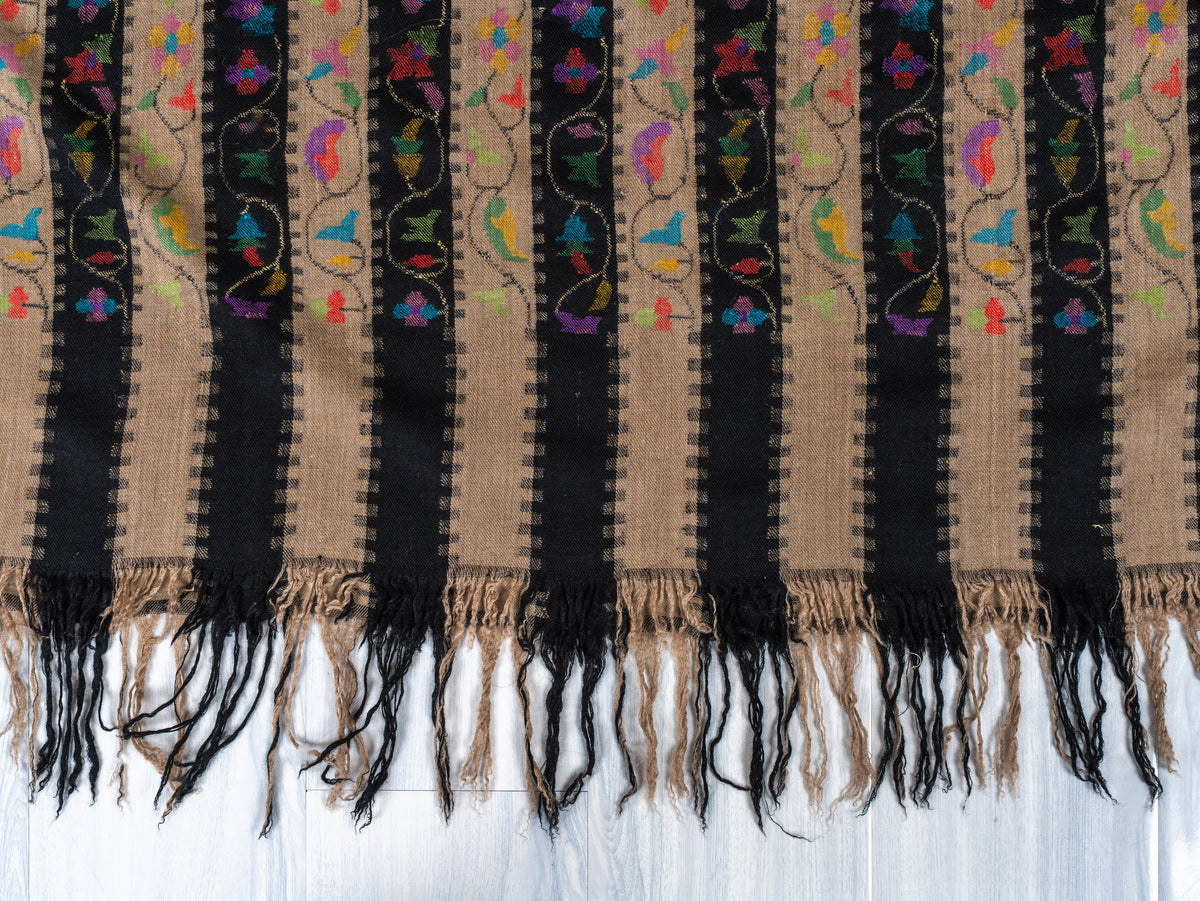 Striped Elegance Hand Woven Kani Pure Pashmina Shawl