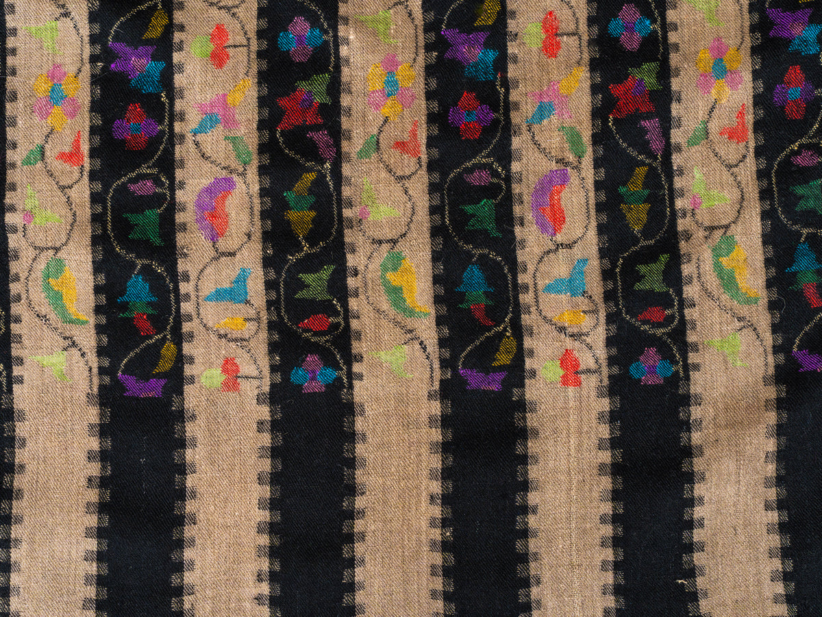 Striped Elegance Hand Woven Kani Pure Pashmina Shawl
