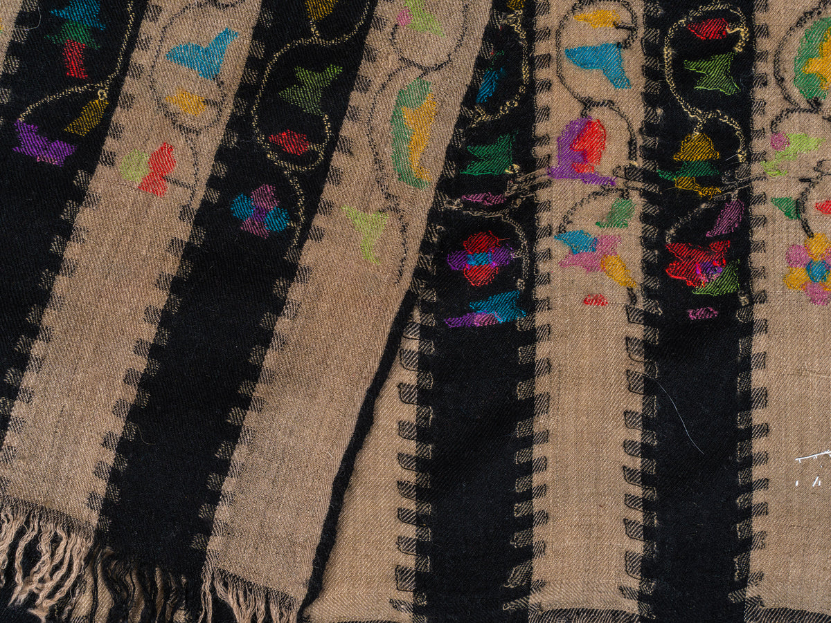 Striped Elegance Hand Woven Kani Pure Pashmina Shawl