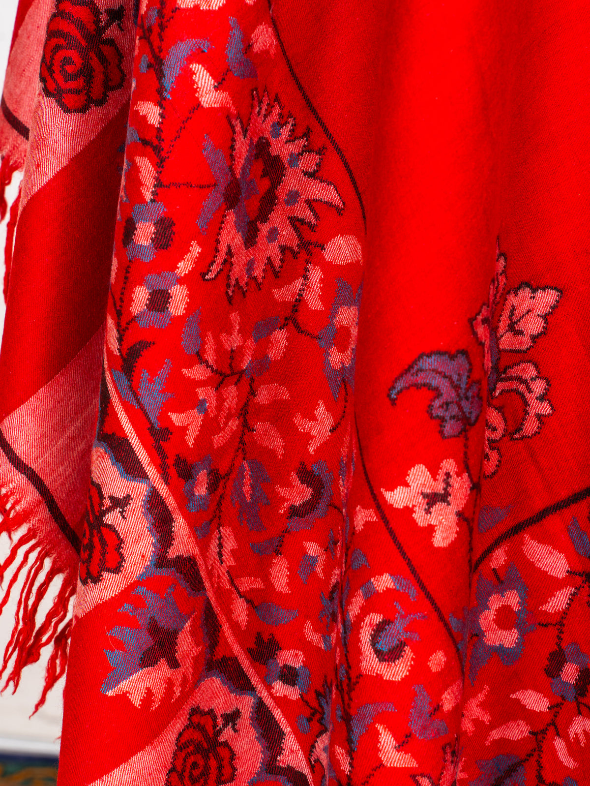 Scarlet Heritage Pure Pashmina Hand Woven Kani Shawl