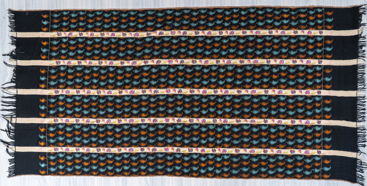 Midnight Rhythm Hand Woven Kani Pure Pashmina Shawl