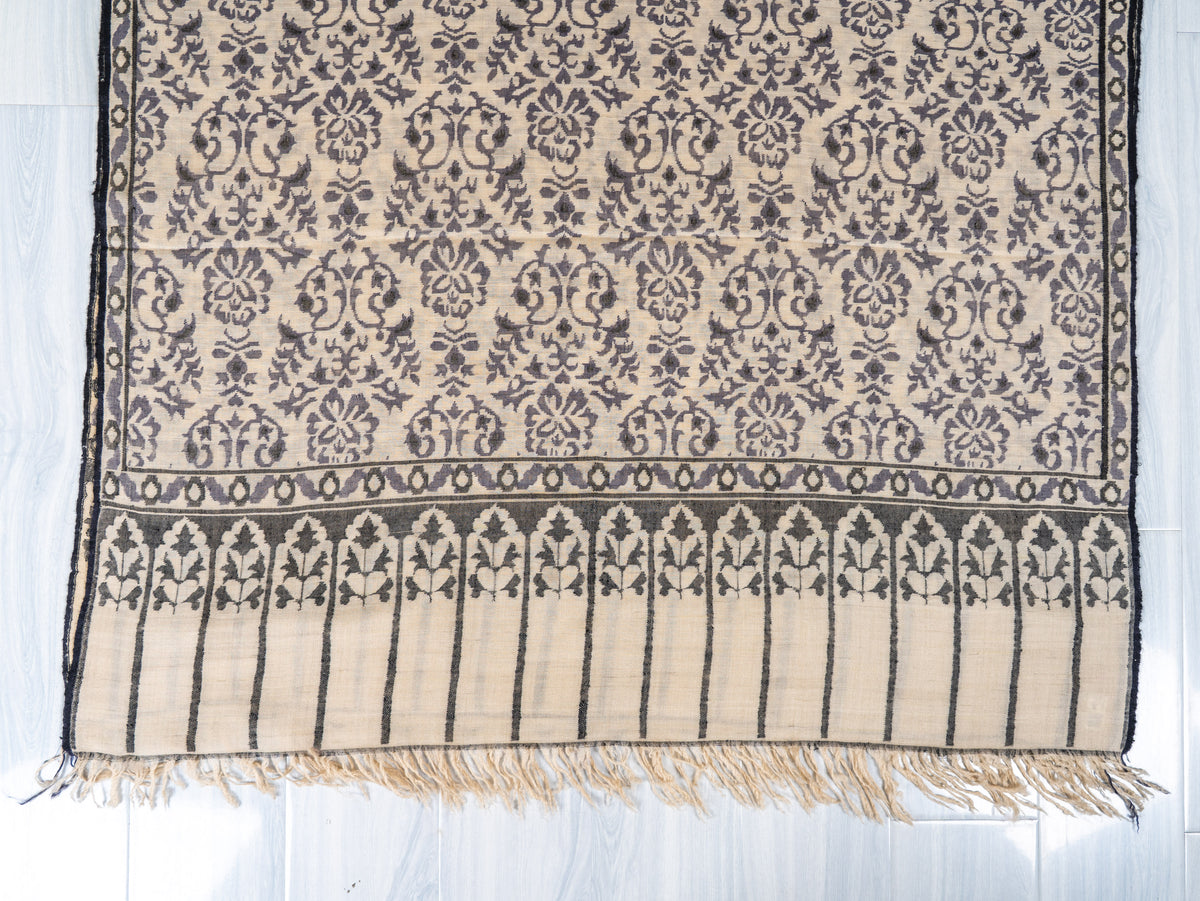 Monochrome Garden Hand Woven Kani Pure Pashmina Shawl