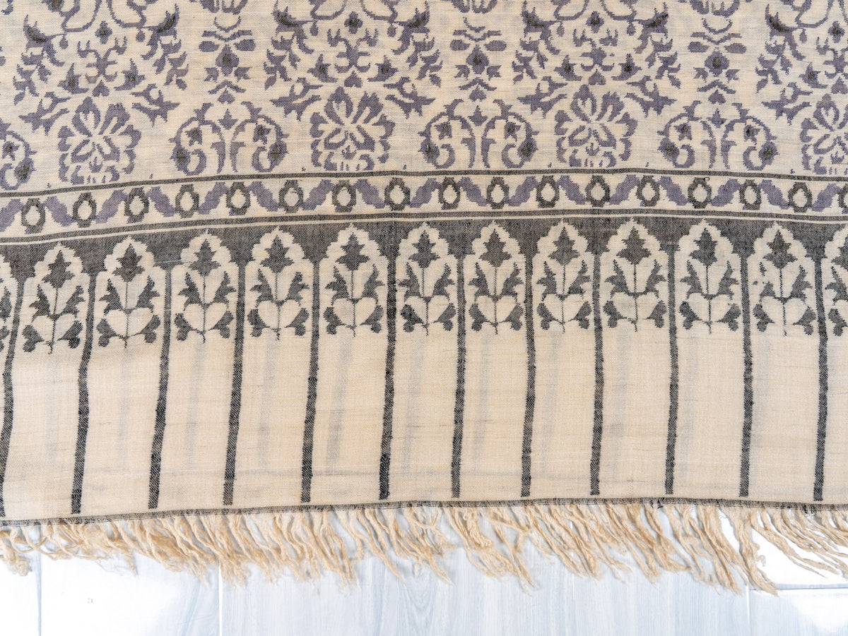 Monochrome Garden Hand Woven Kani Pure Pashmina Shawl