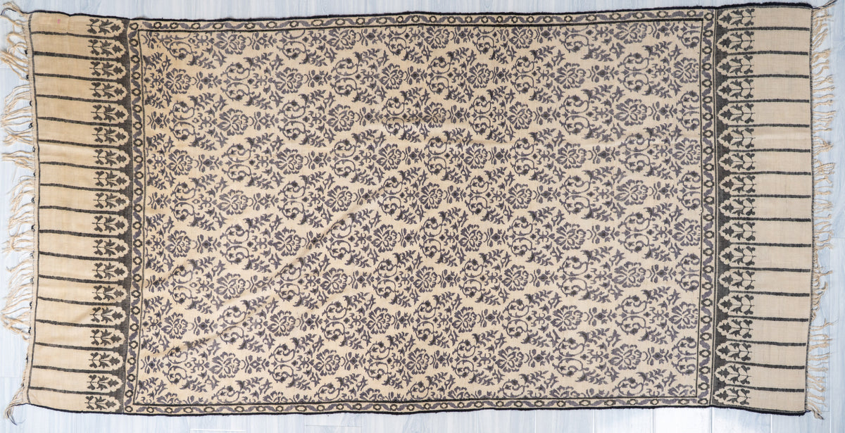 Monochrome Garden Hand Woven Kani Pure Pashmina Shawl