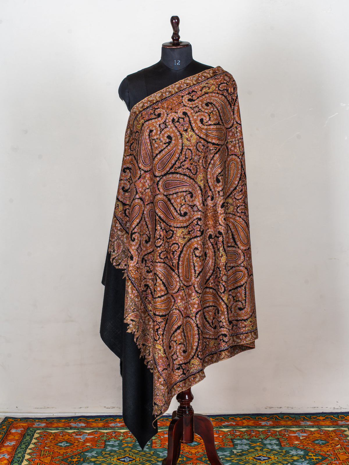 Pure Silk Embroidered Pure Pashmina Shawl