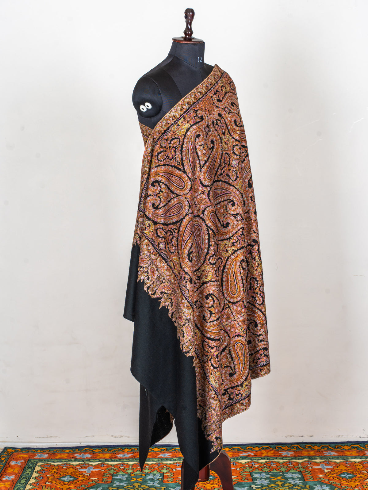 Pure Silk Embroidered Pure Pashmina Shawl