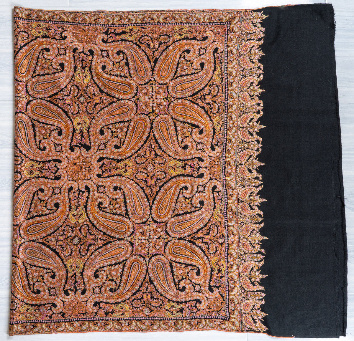 Pure Silk Embroidered Pure Pashmina Shawl