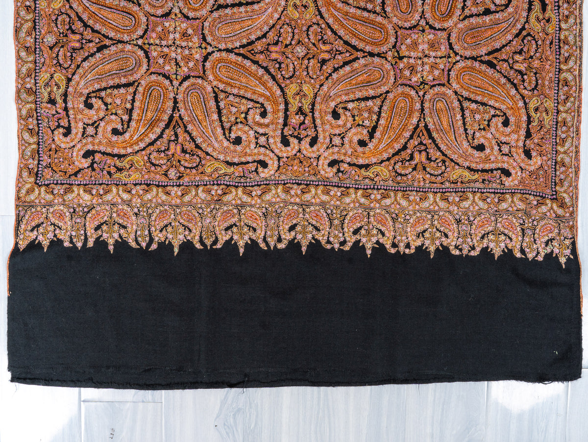 Pure Silk Embroidered Pure Pashmina Shawl