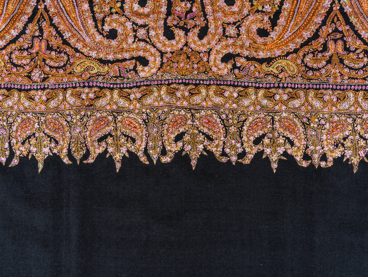 Pure Silk Embroidered Pure Pashmina Shawl