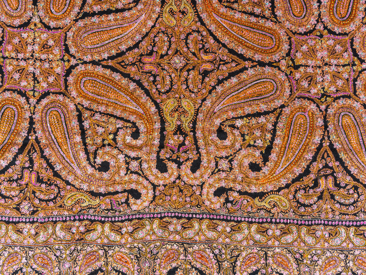 Pure Silk Embroidered Pure Pashmina Shawl
