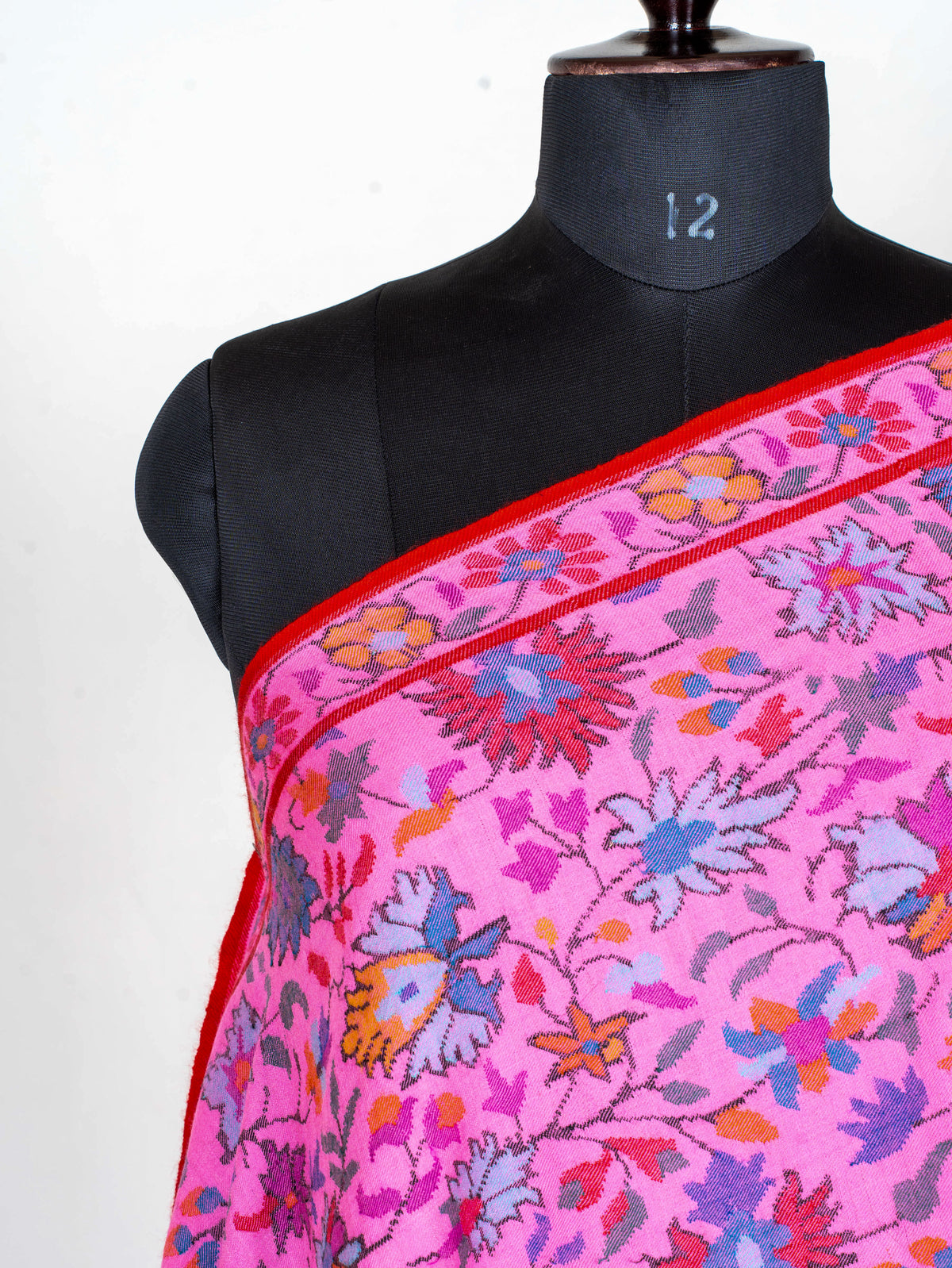 Fuchsia Garden Pure Pashmina Hand Woven Kani Shawl