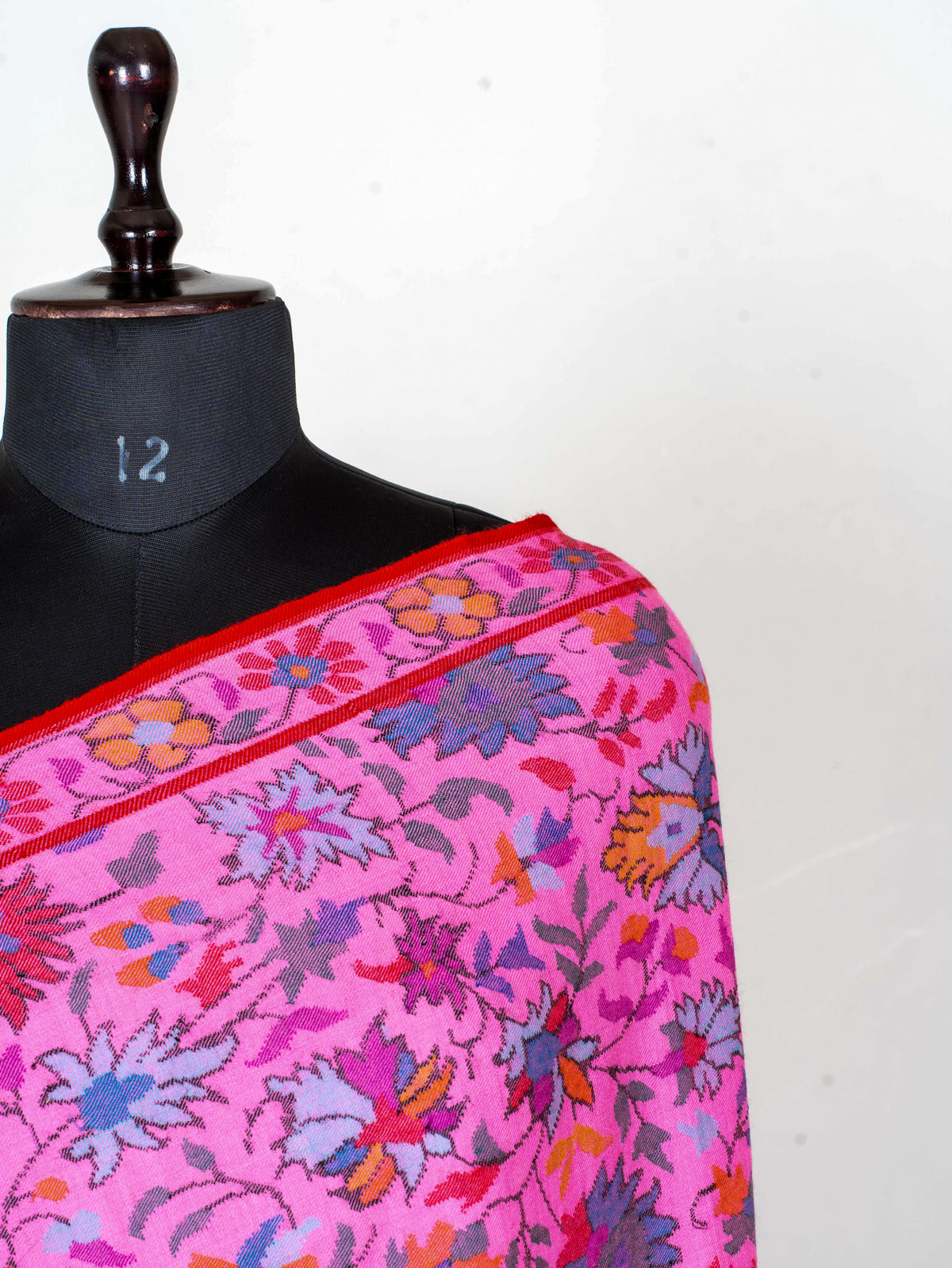 Fuchsia Garden Pure Pashmina Hand Woven Kani Shawl