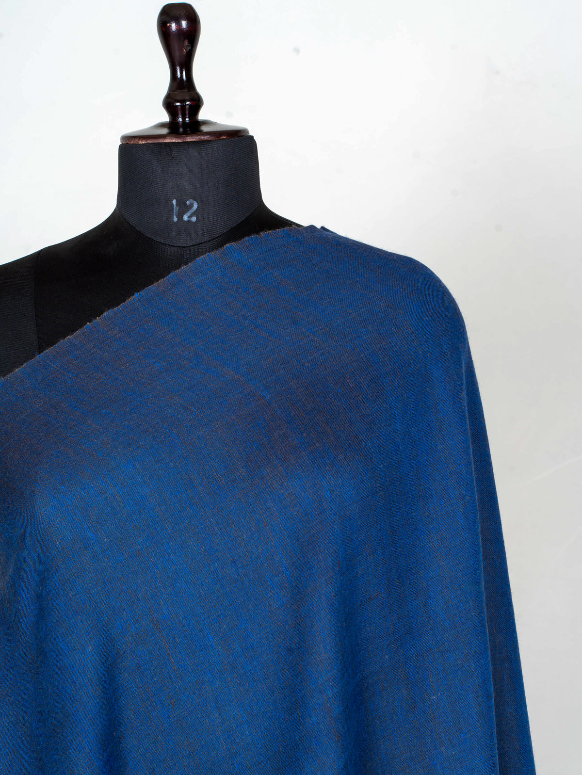 Cobalt Contrast Pure Pashmina Hand Woven Kani Shawl
