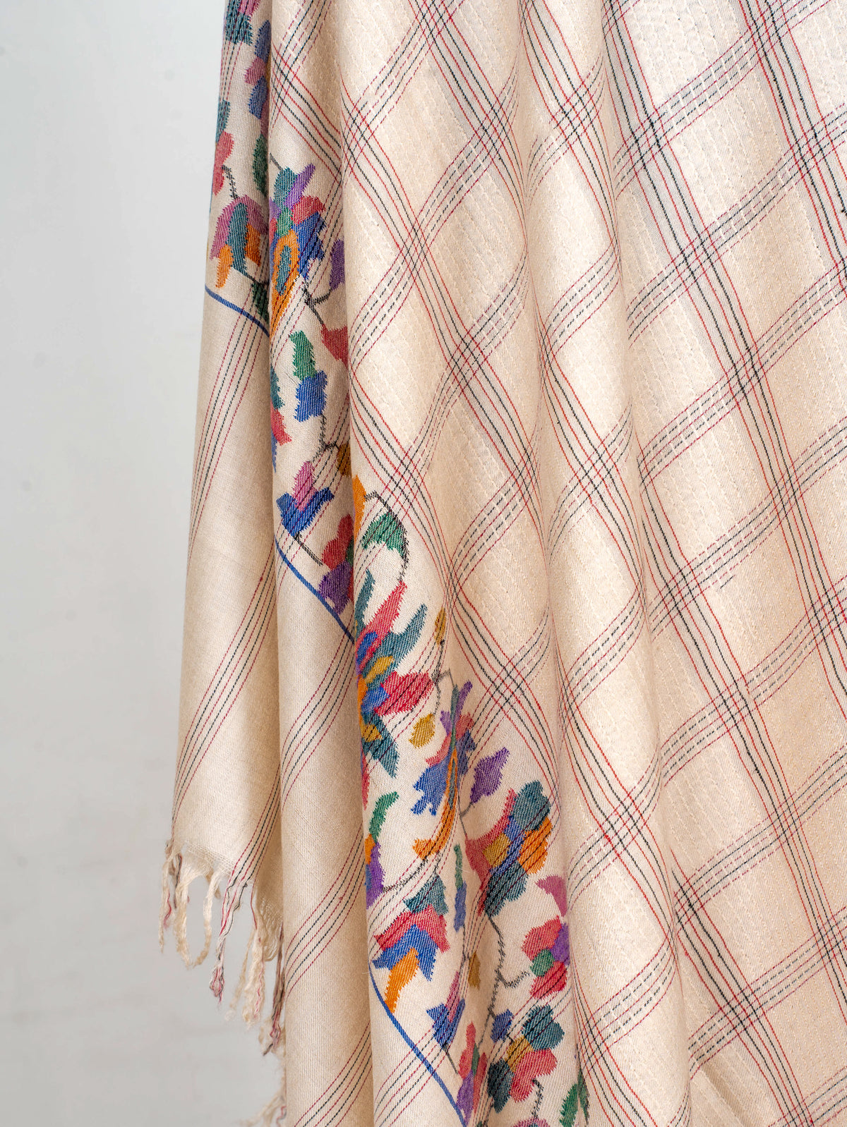 Towel style Pure Pashmina Hand Woven Kani Shawl