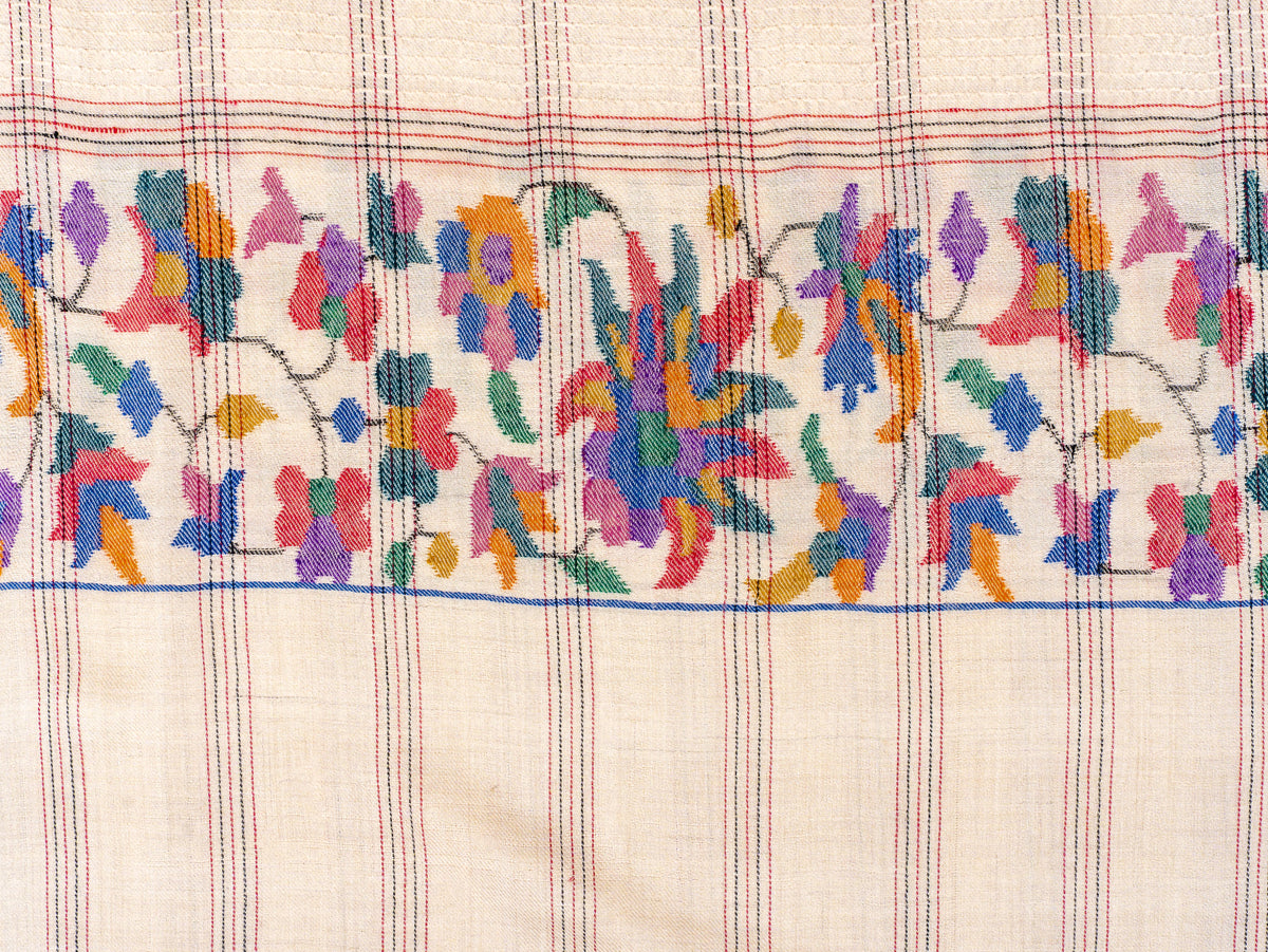 Towel style Pure Pashmina Hand Woven Kani Shawl