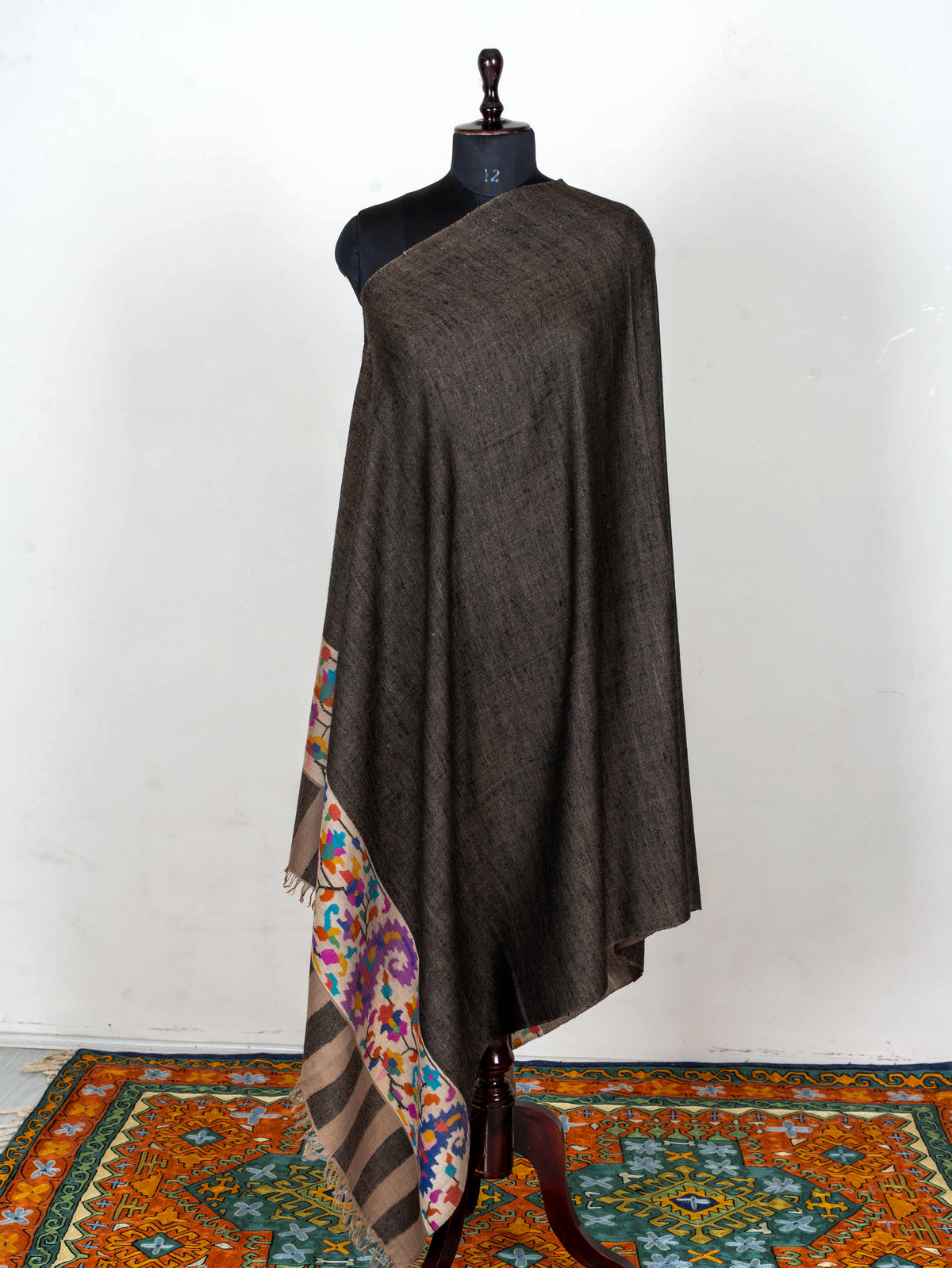 Earth & Bloom Hand Woven Kani Pure Pashmina Shawl