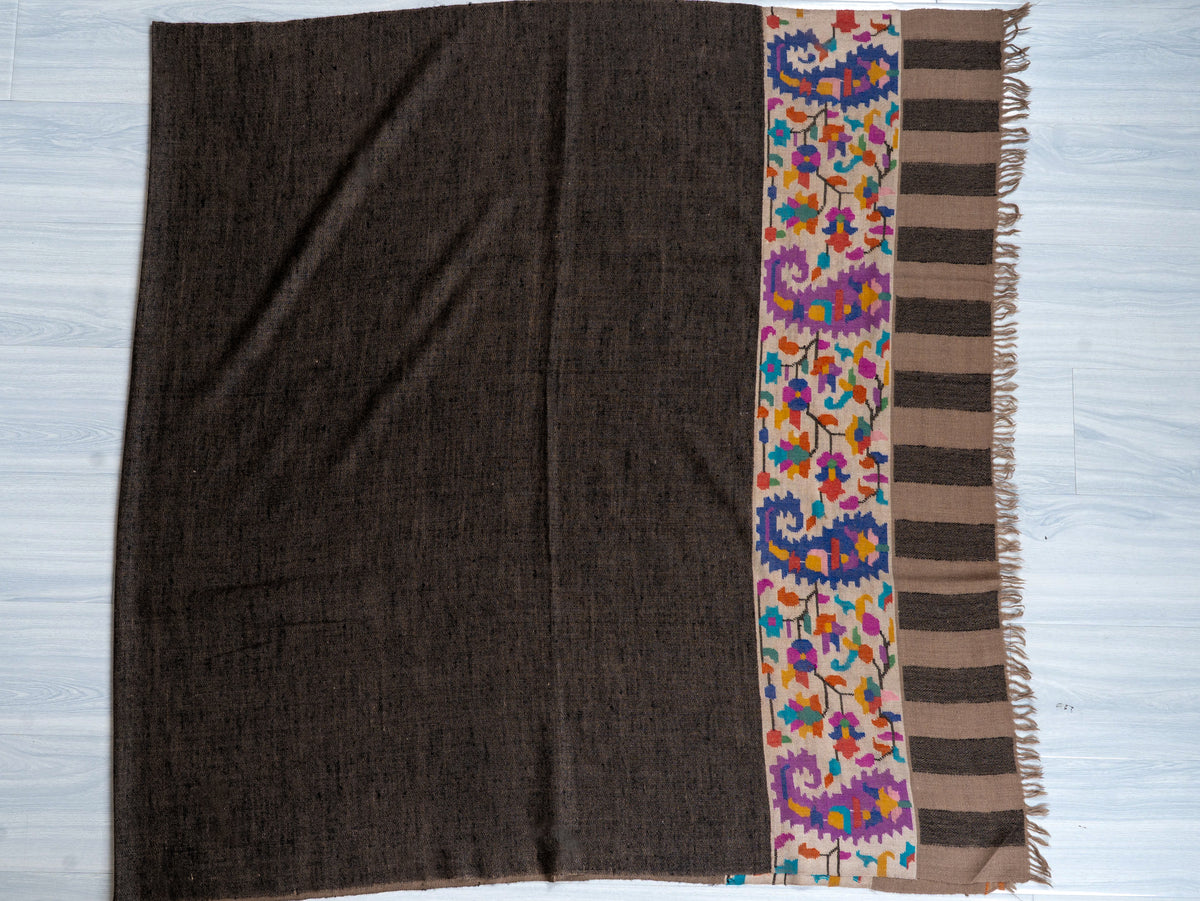 Earth & Bloom Hand Woven Kani Pure Pashmina Shawl