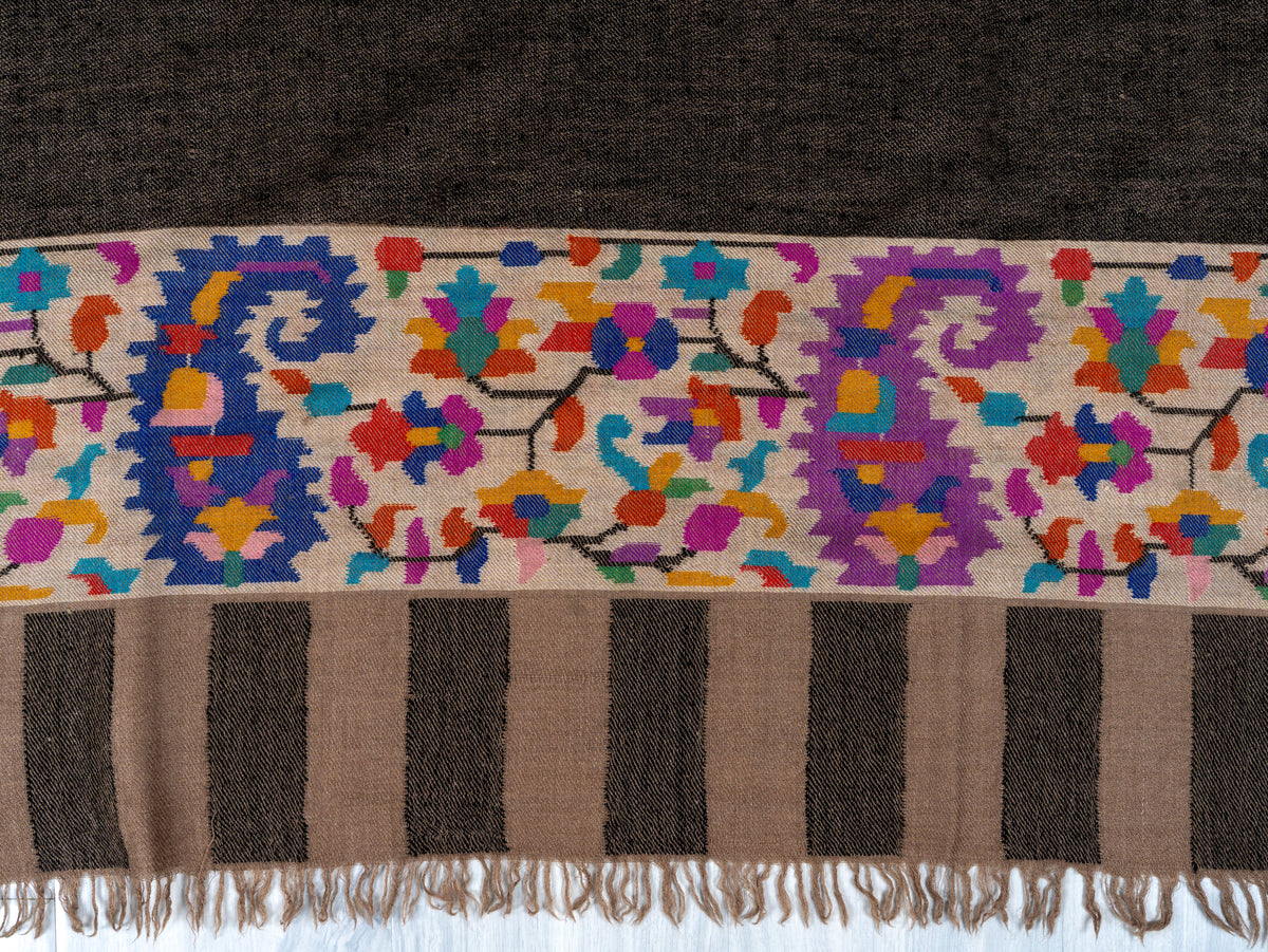 Earth & Bloom Hand Woven Kani Pure Pashmina Shawl