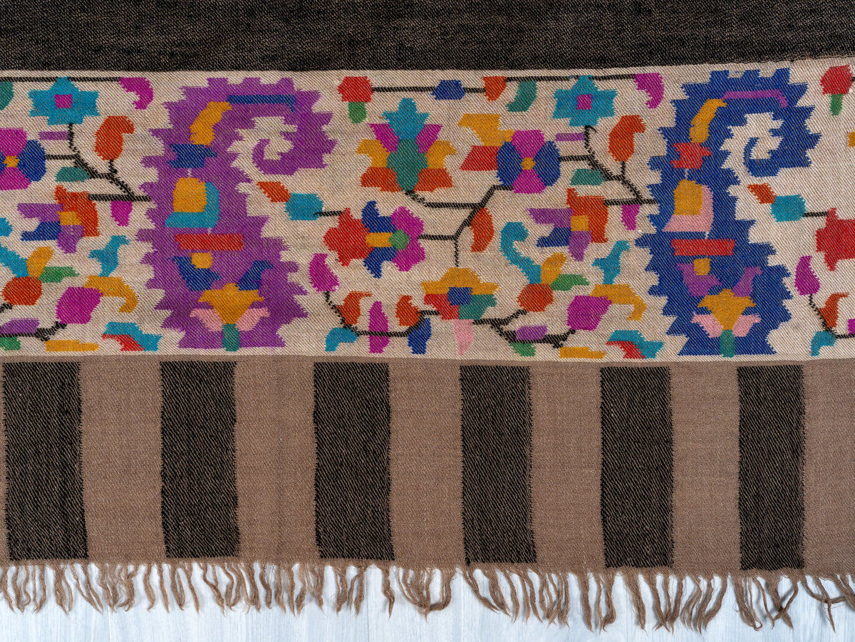 Earth & Bloom Hand Woven Kani Pure Pashmina Shawl