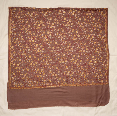 Chashm-e-Gul – Merino Wool Shawl with Hand-Embroidered Sozni Elegance