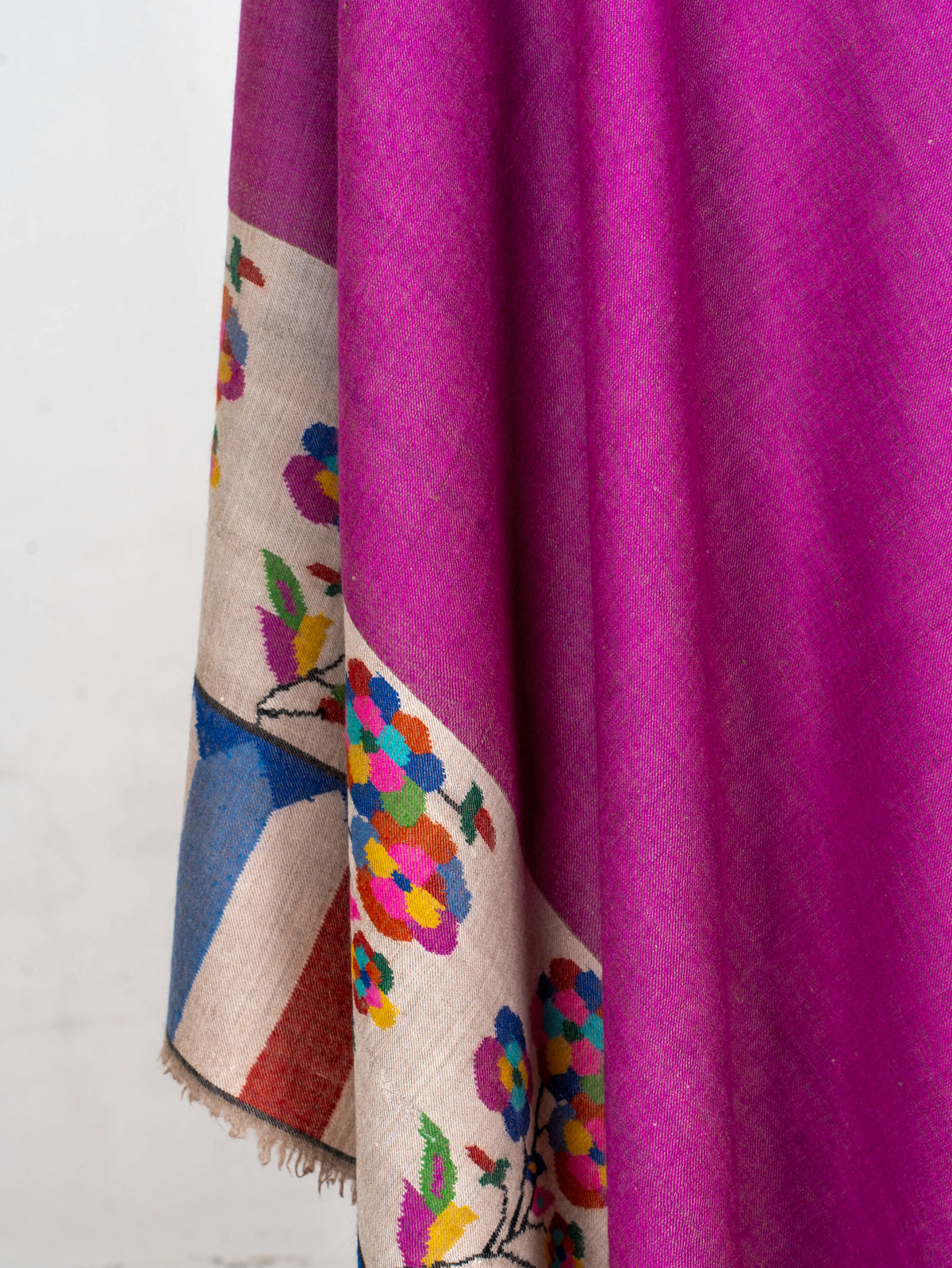 Magenta Whisper Pure Pashmina Hand Woven Kani Shawl