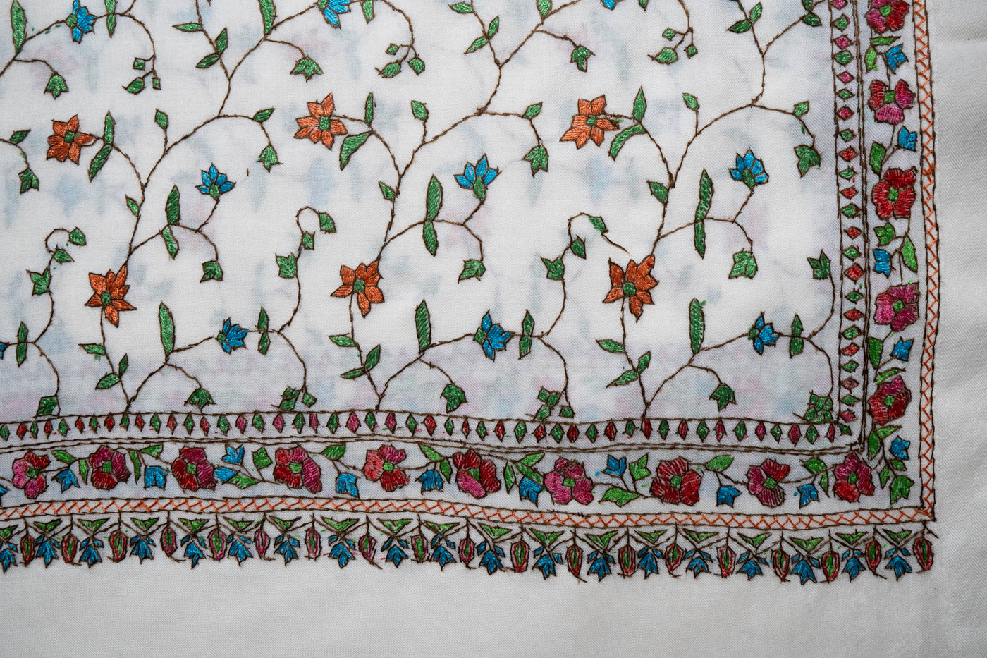 Bahaar-e-Jaam – Merino Wool Shawl with Sozni Hand Embroidery