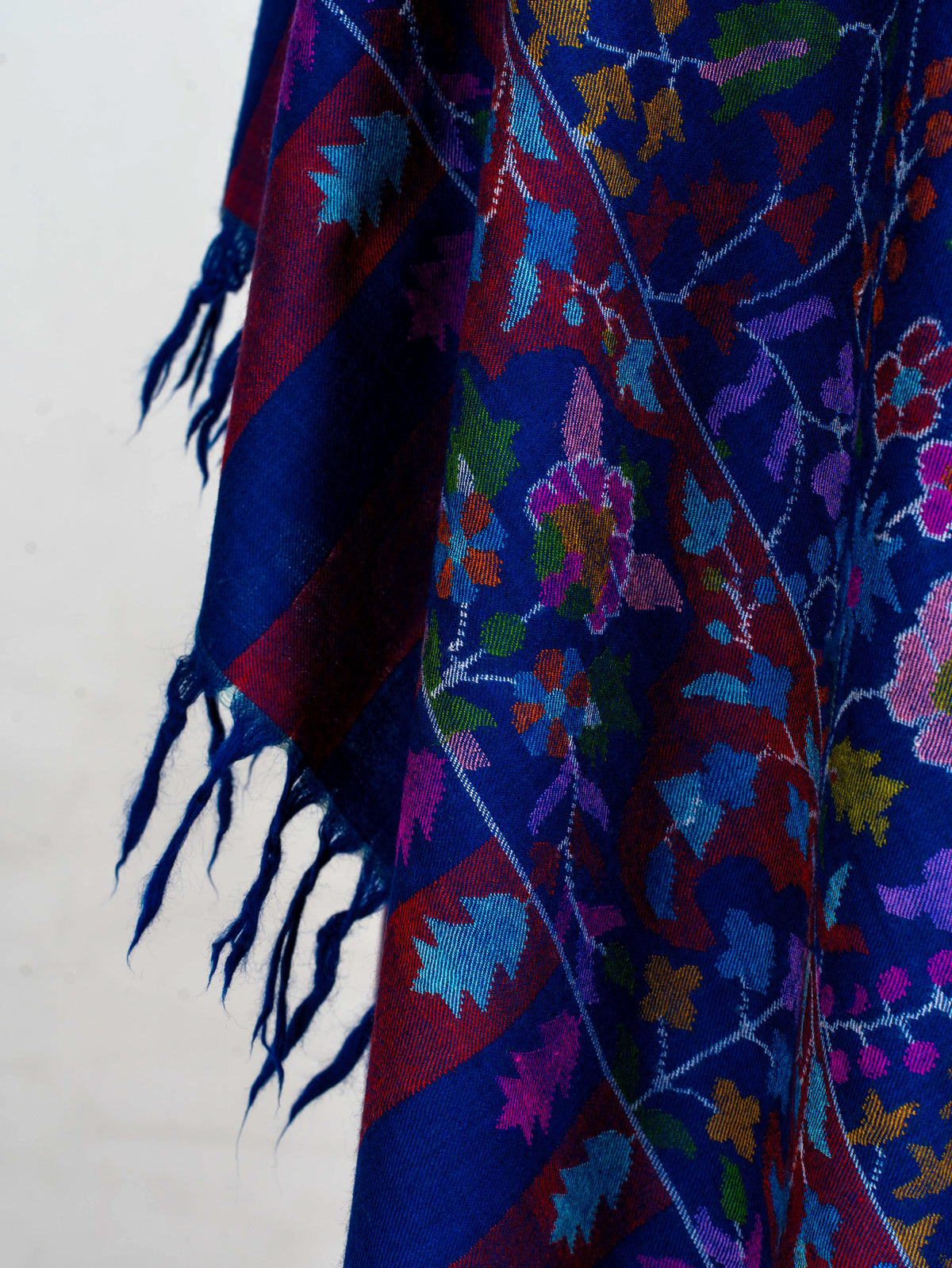 Midnight Orchard Pure Pashmina Hand Woven Kani Shawl
