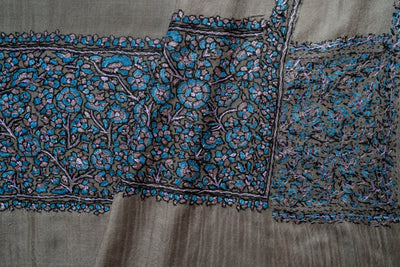 Shaam-e-Falak – Merino Wool Shawl with Sozni Hand Embroidery