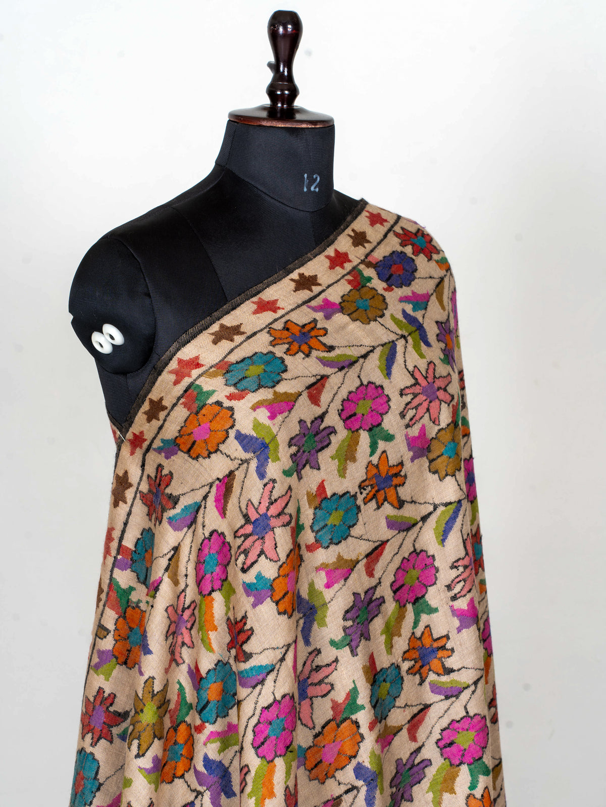 Meadow Mosaic Pure Pashmina Hand Woven Kani Shawl