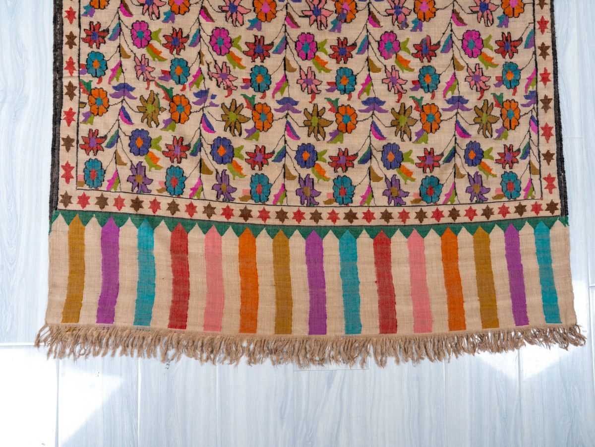 Meadow Mosaic Pure Pashmina Hand Woven Kani Shawl