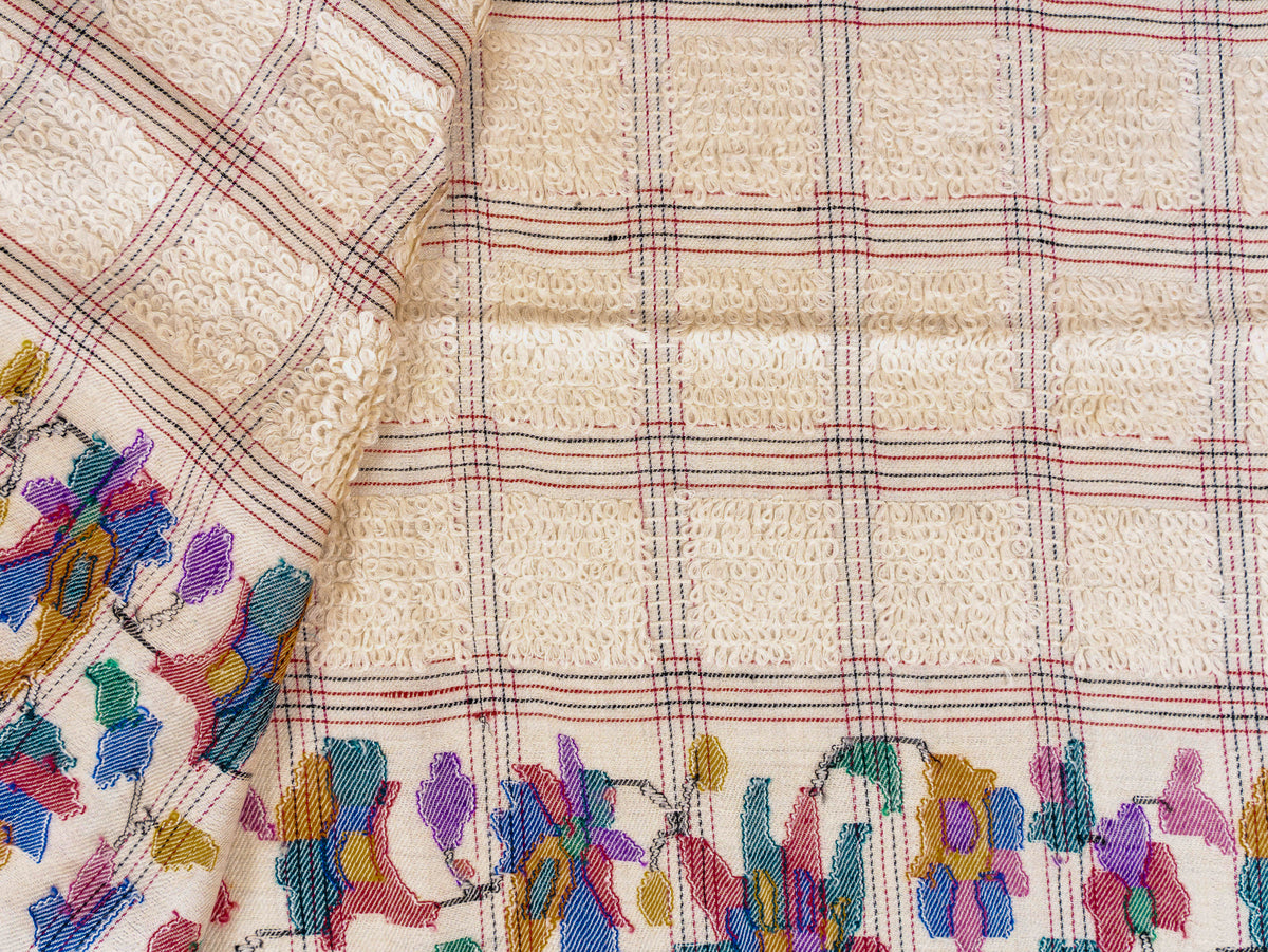 Towel style Pure Pashmina Hand Woven Kani Shawl