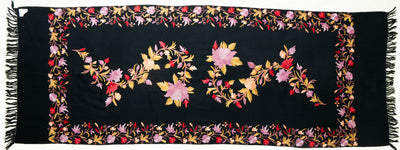 Gul-e-Shaam – Merino Wool Scarf with Hand Aari Embroidery