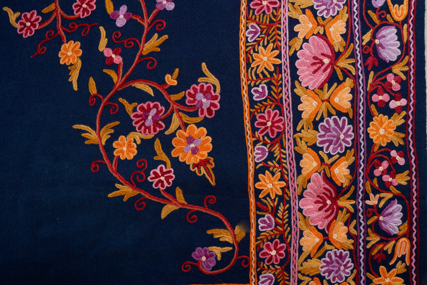 Neel Kamal – Hand Aari Embroidered Merino Wool Scarf