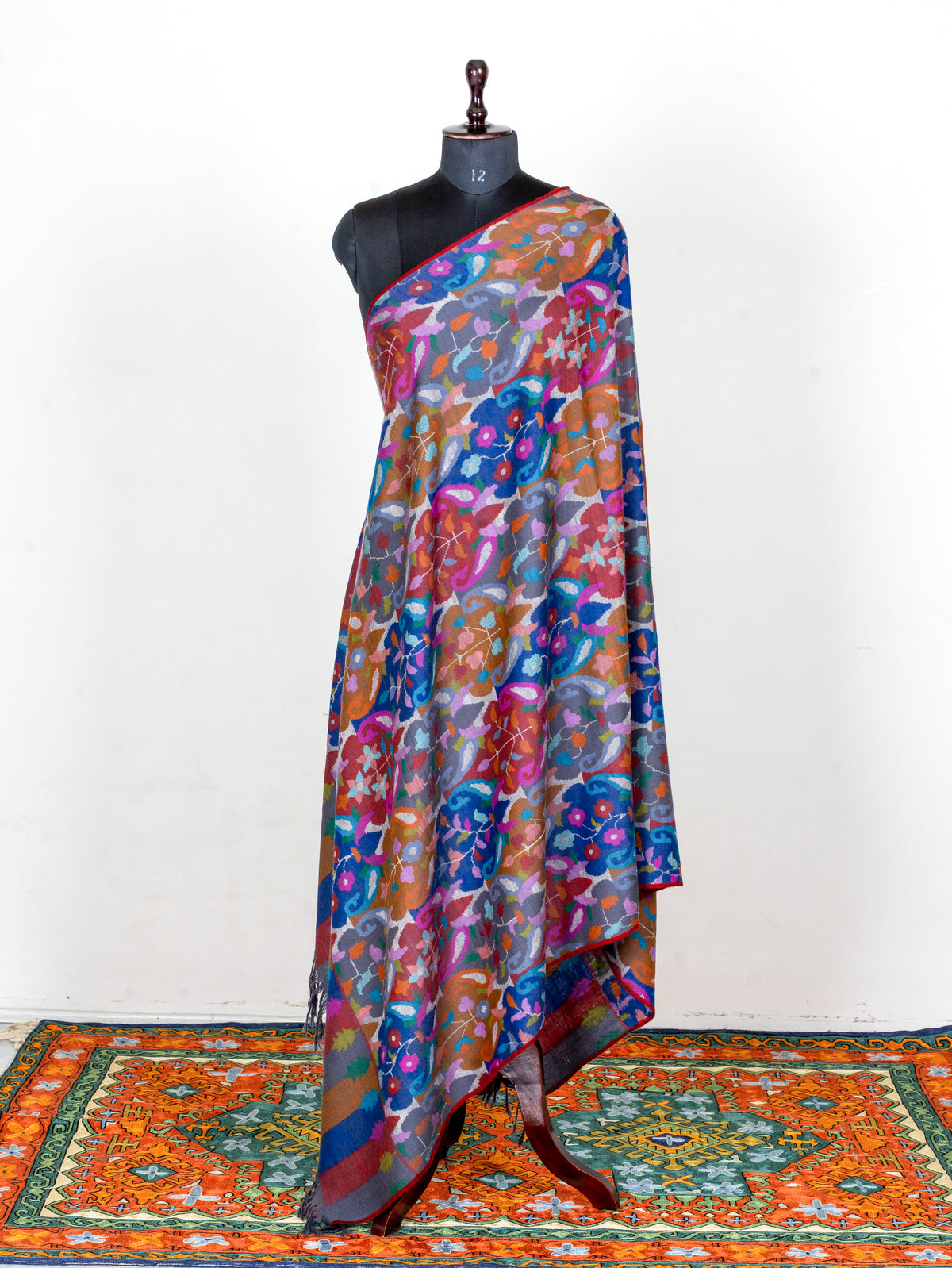 2.5 Yards Painted Reverie Hand Woven Kani Pure Pashmina Shawl
