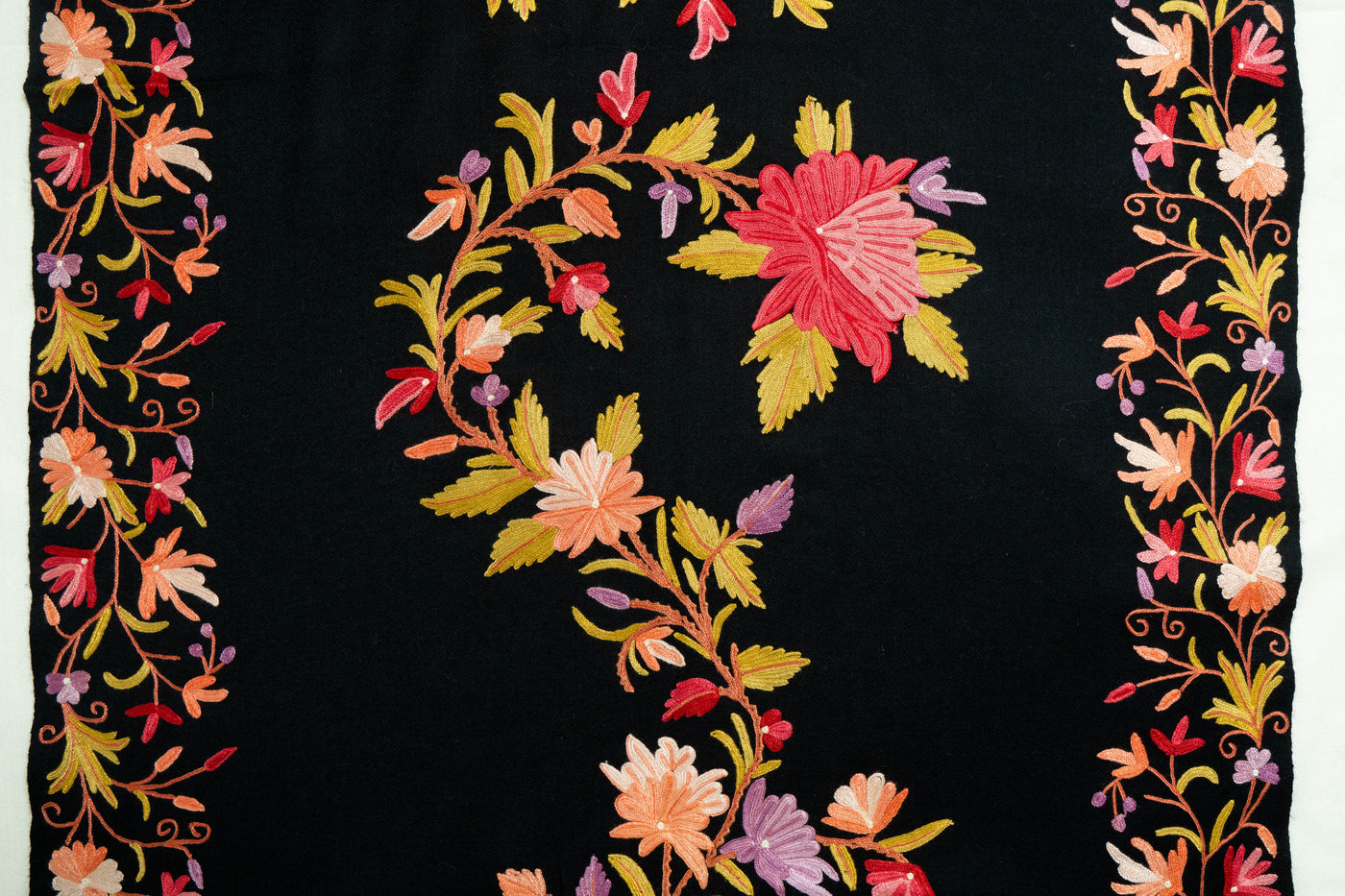 Neel Kamal – Hand Aari Embroidered Merino Wool Scarf